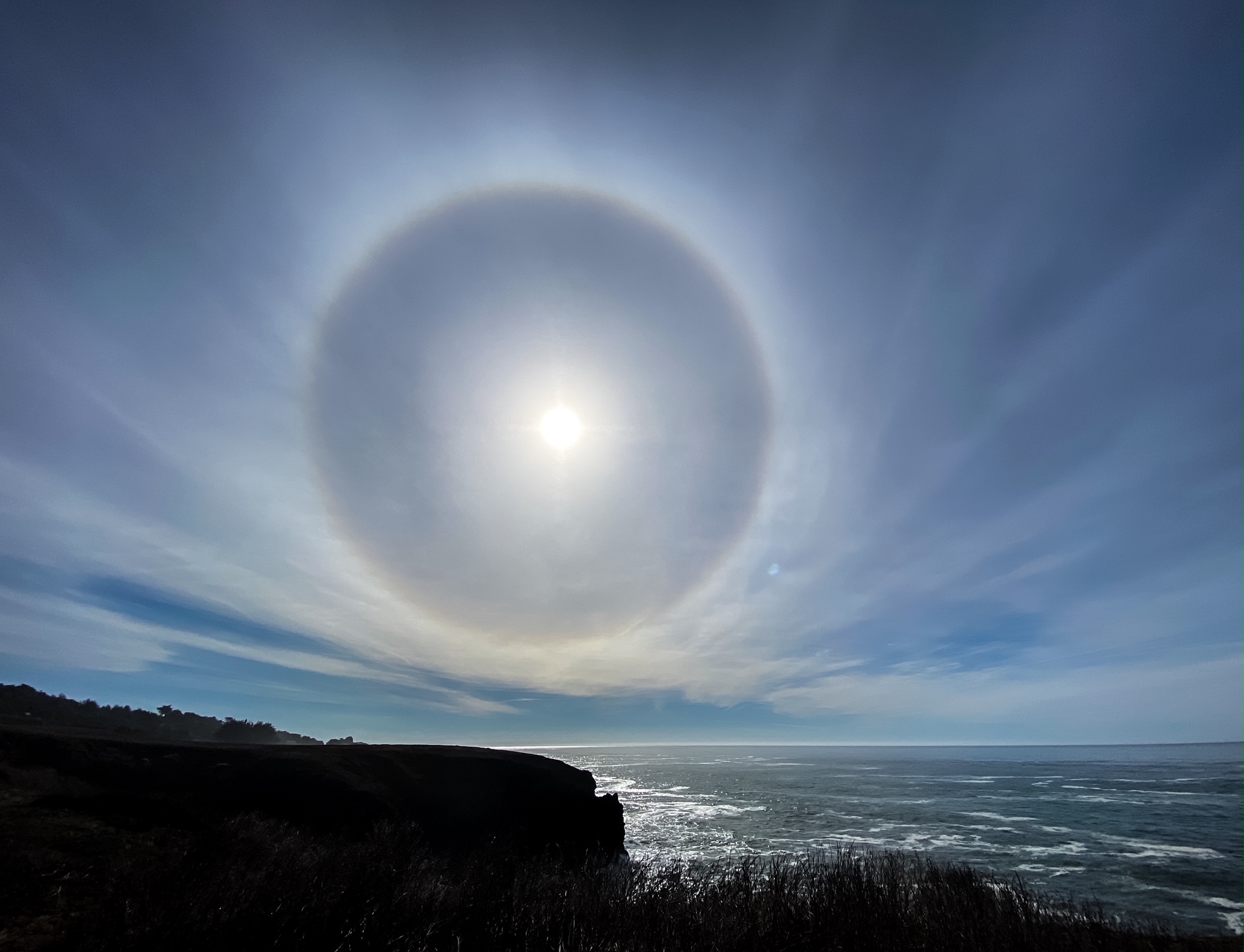 A wow moment a Halo around the Sun, as photographed by Shari Goforth
